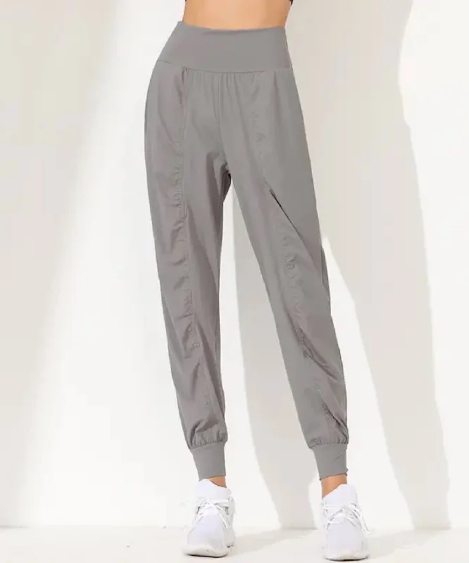 Chic Outfits Loose Cropped Ruched Quick Dry Fitness Pants
