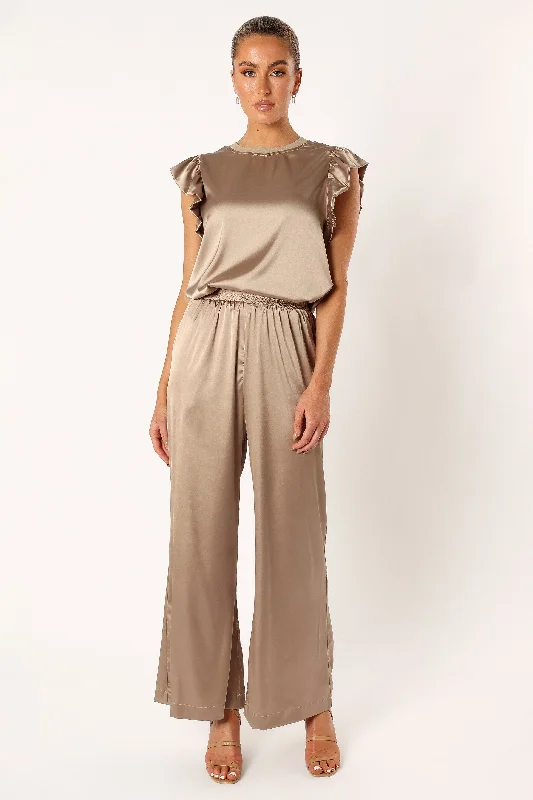 Effortless Comfort Tillie Two Piece Pant Set - Olive