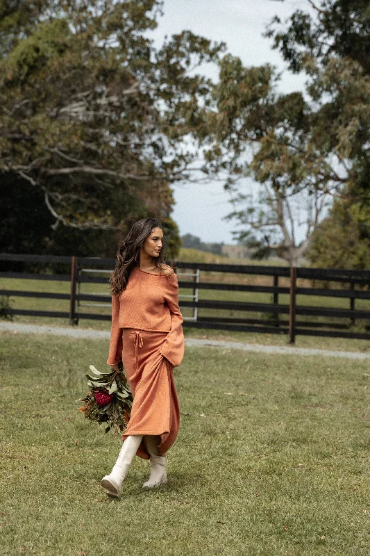 Avant-garde Design Rooney Knit Skirt - Cinnamon