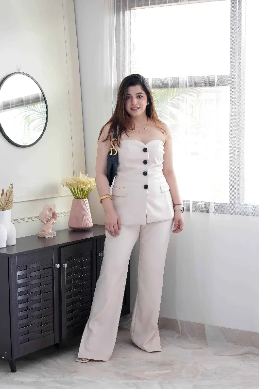 Modern Chic Obello Off White Tube Co-ord Set