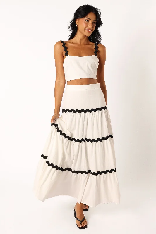 Easygoing Outfits Bella Two Piece Set - White
