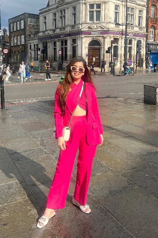 Soft Comfort Wear Ally Hot Pink Three Piece Cord Set