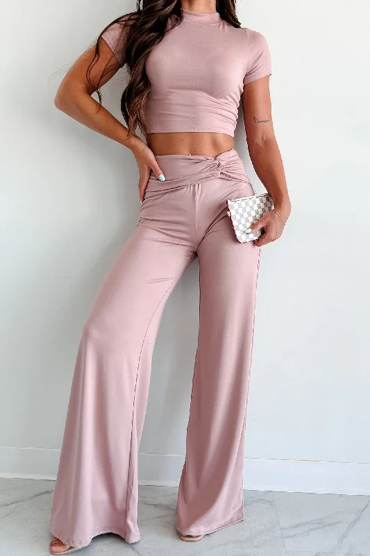 Celebrity Style Life Goes On Two-Piece Lounge Set (Dusty Pink)