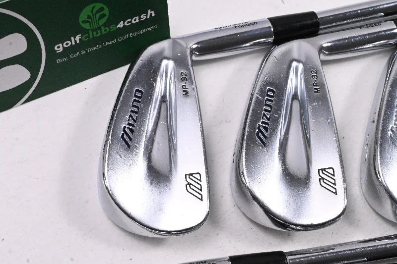 Embroidered Letters Mizuno MP-32 Irons / 3-PW / Regular Flex Dynamic Gold R300 Shafts Embroidered Letters Mizuno MP-32 Irons / 3-PW / Regular Flex Dynamic Gold R300 Shafts