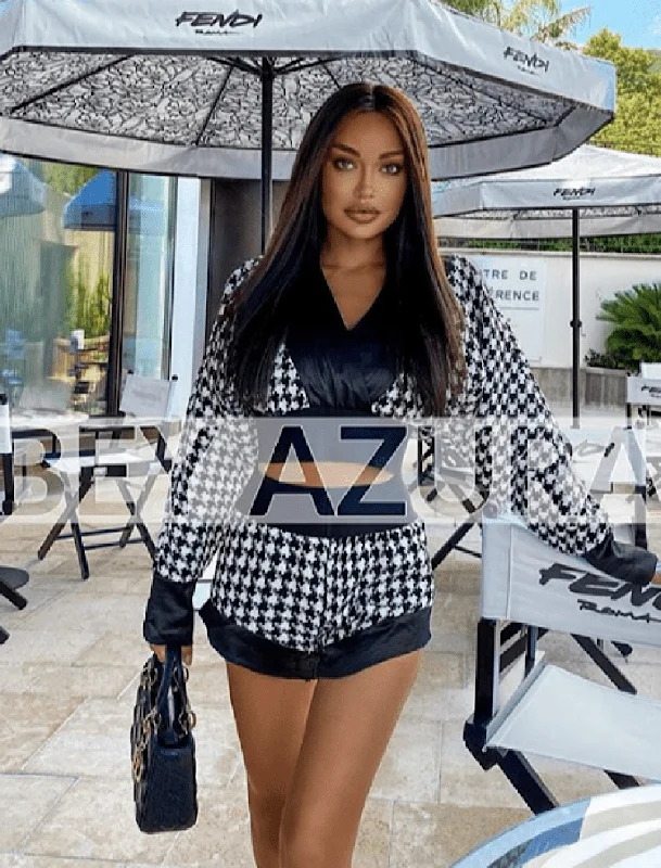 High-end Design Shorts And Cropped Top Two Piece Set