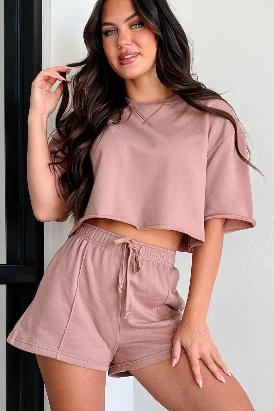 Cozy Outfit In My Feels Short Sleeve Top (Mocha)