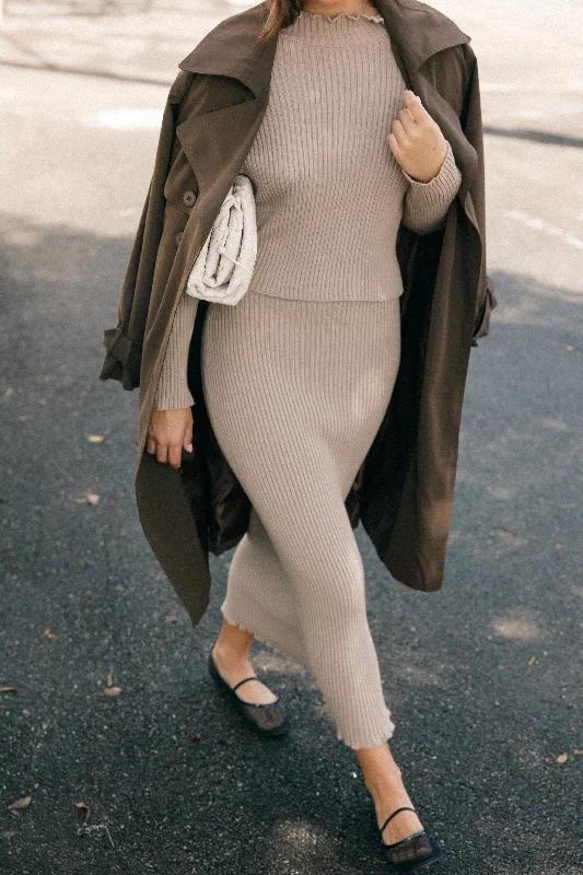Urban Style Payton Knitted Set - Taupe