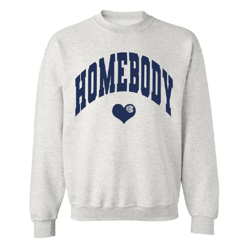 Editorial Design Monogrammed 'Homebody' Crewneck Sweatshirt