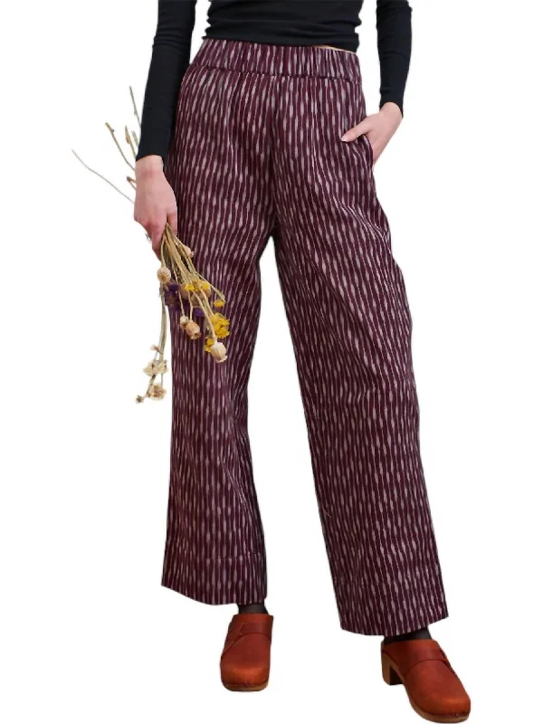 Personalized Outfit Rosie Pants In Plum Ikat