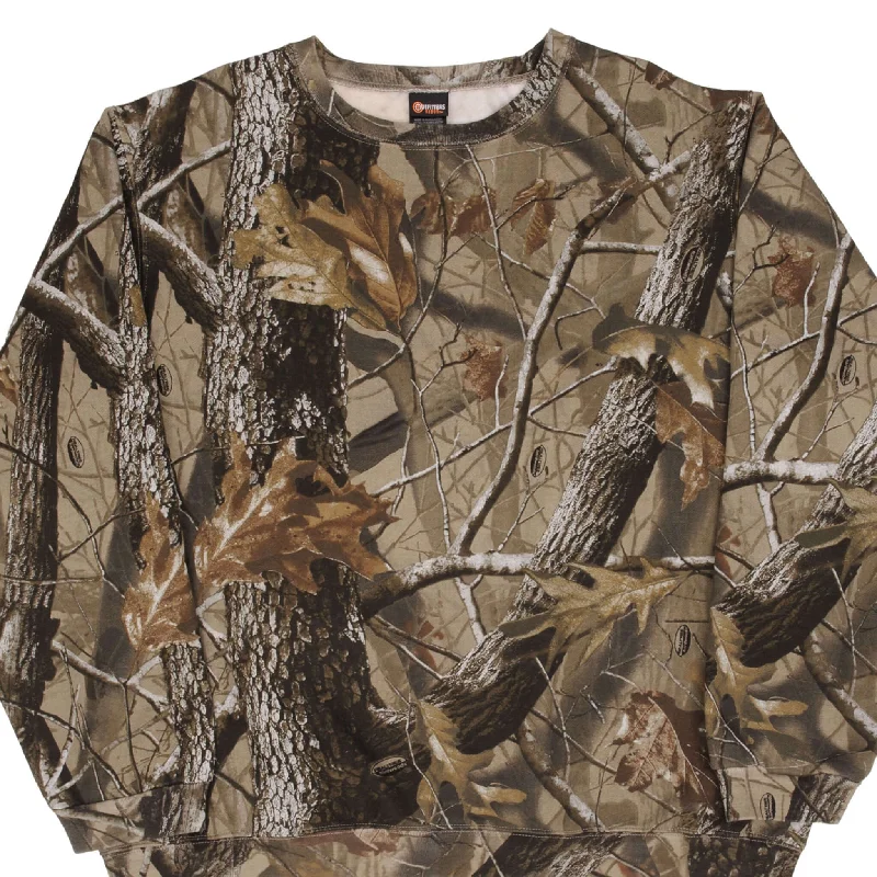 High-quality Fabrics VINTAGE HUNTING REALTREE HARDWOODS CAMO SWEATSHIRT SIZE LARGE