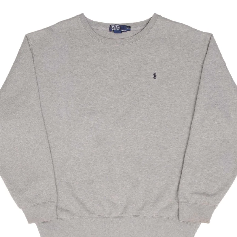 Casual Fit VINTAGE RALPH LAUREN GREY CLASSIC CREWNECK SWEATSHIRT XL 1990S MADE IN USA Casual Fit VINTAGE RALPH LAUREN GREY CLASSIC CREWNECK SWEATSHIRT XL 1990S MADE IN USA