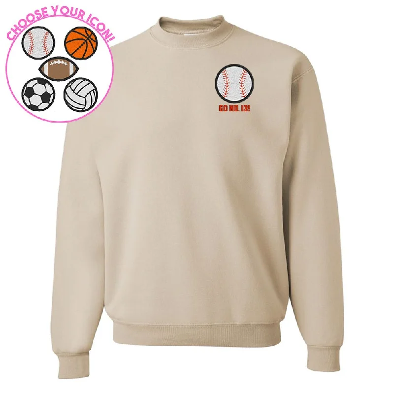 Customized Version Make It Yours™ Sports Icon Crewneck Sweatshirt