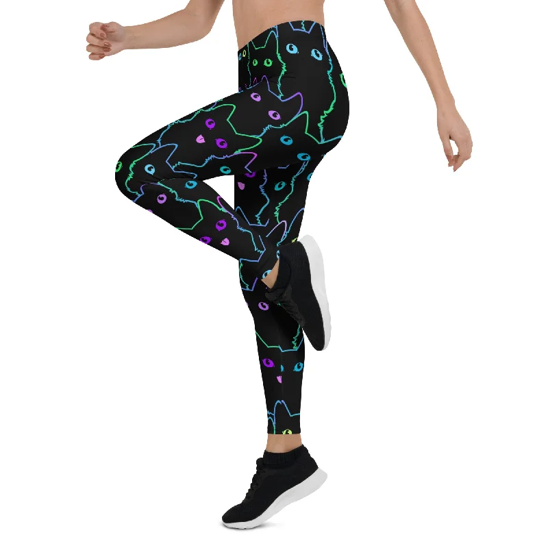 Classic Design Mystic Halloween Cats Leggings