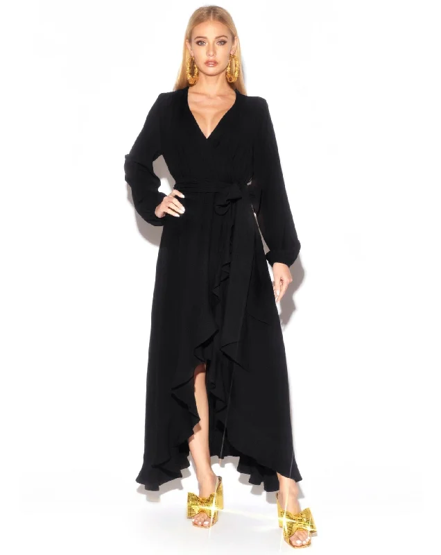 Celebrity Style Meadow Maxi Dress - Black