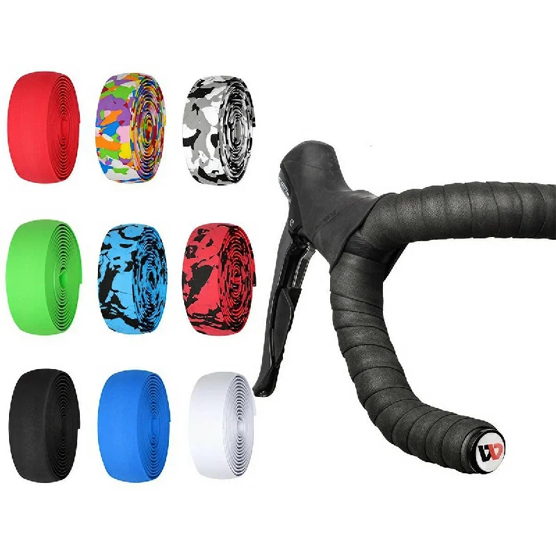 Floral Prints High Quality Cycling Road Bike Sports Bicycle Handlebar Rubber Tape Wrap with 2 Bar Plug