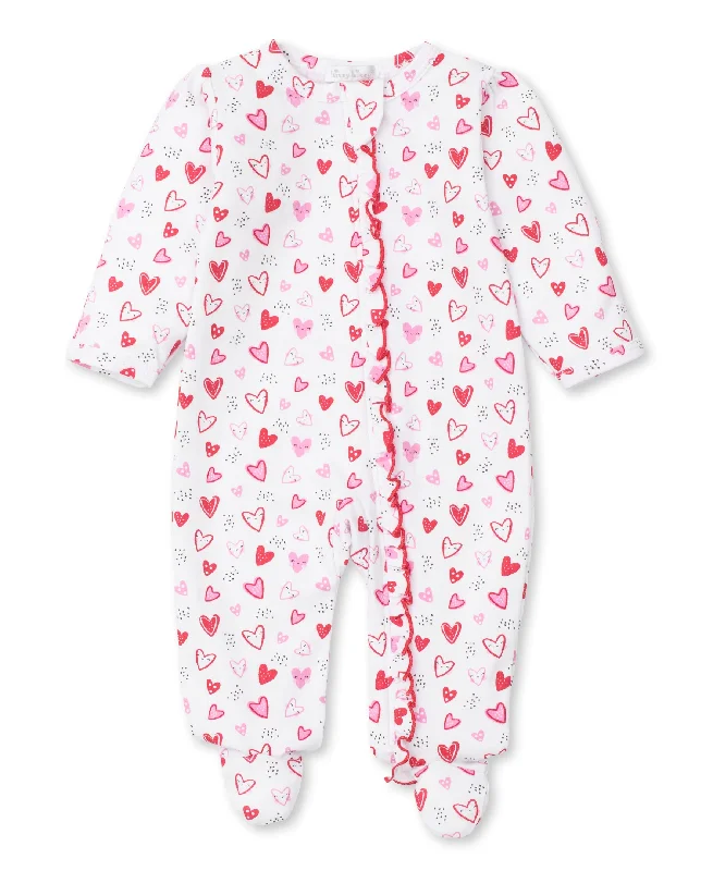 Exquisite Tailoring Girls Heart Footie