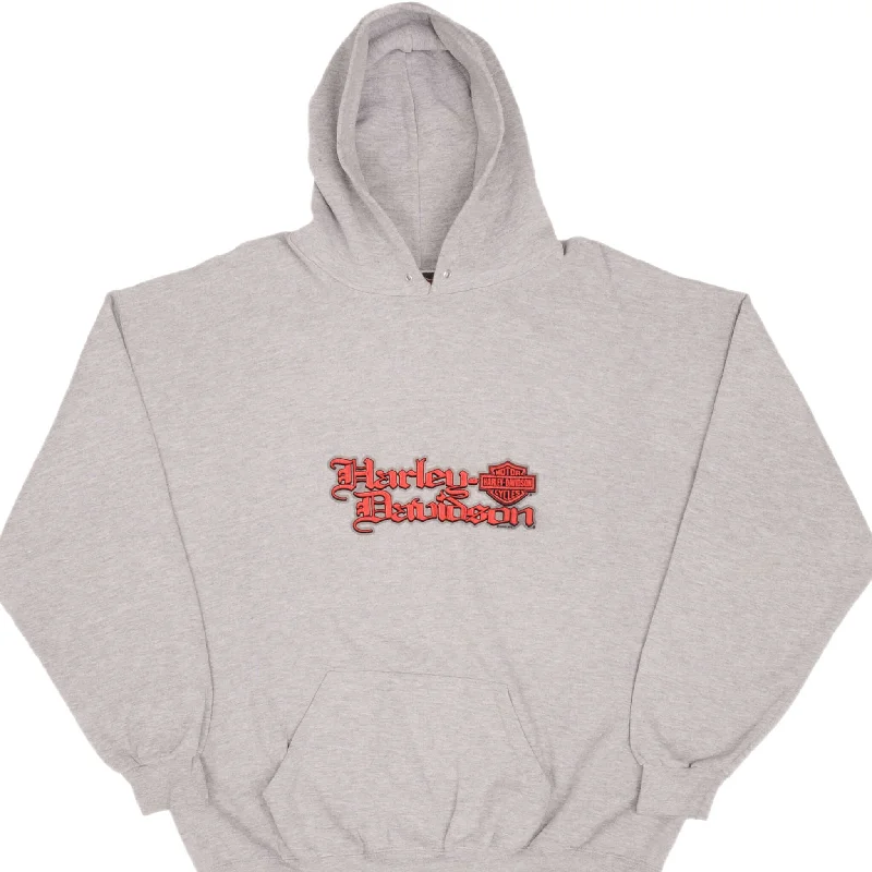 Sports Cool VINTAGE HARLEY DAVIDSON BATTLEFIELD GREY HOODIE SWEATSHIRT 2005 SIZE XL