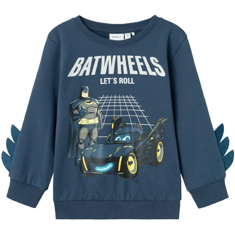 Breathable Comfort Name It Dark Denim Juice Bat Wheels Sweatshirt Noos