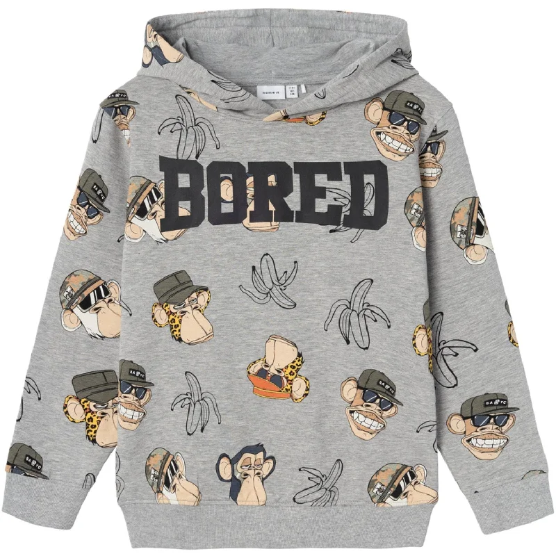 Exquisite Design Name It Grey Melange Adonis Bored Of Directors Sweatshirt