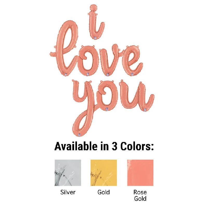 Carefree I LOVE YOU - BETALLIC SCRIPT LETTERS KIT (AIR-FILL ONLY)