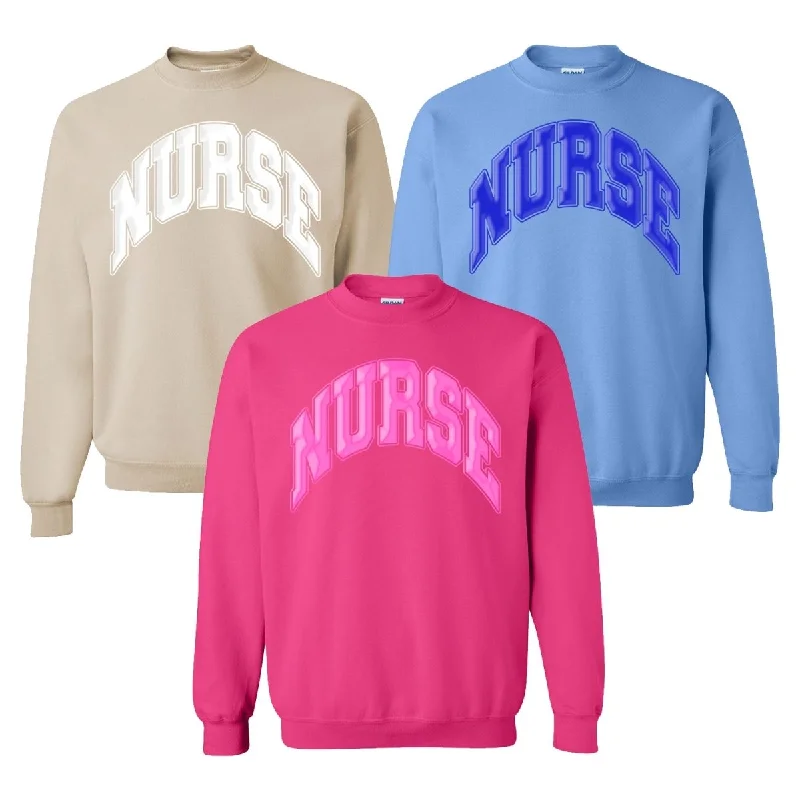 Comfy Chic 'Nurse' PUFF Crewneck Sweatshirt