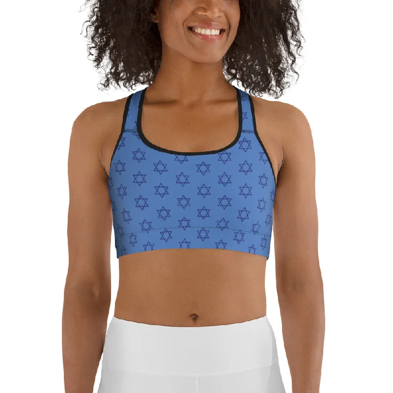 Unique Prints Hanukkah Print Sports Bra