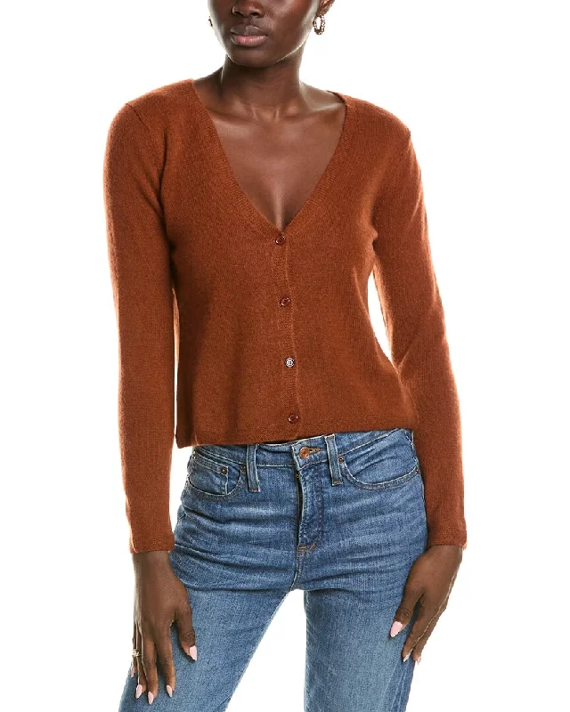 Trendy Items Sofiacashmere Modern V-Neck Cashmere Cardigan