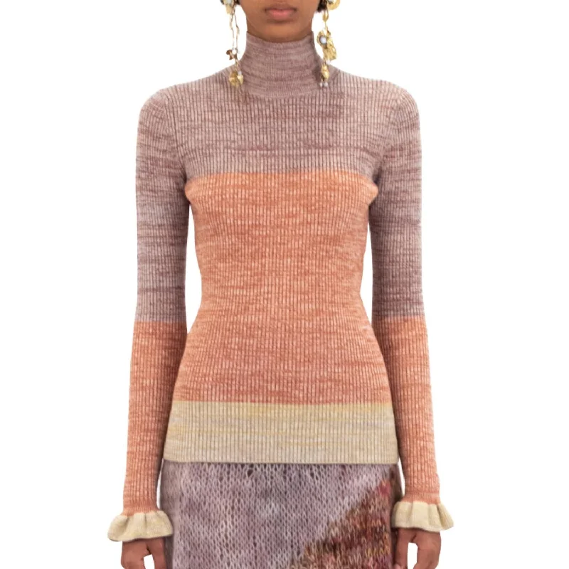 Easygoing Fashion Violette Turtleneck Sweater In Seurat