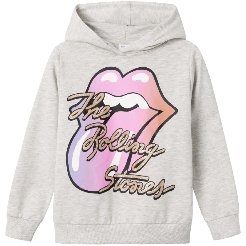 Casual Chic Wear Name It Light Grey Melange Jumixa Rolling Stones Loose Sweatshirt