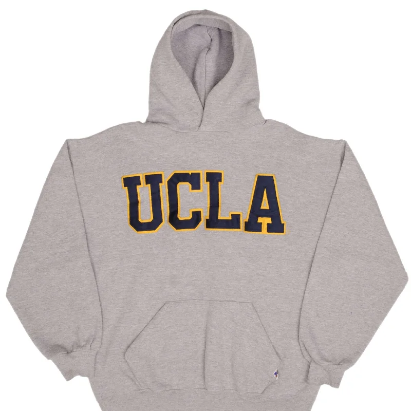 Elegant Comfort VINTAGE UCLA RUSSELL GREY HOODIE SWEATSHIRT 1990S SIZE XL MADE IN USA