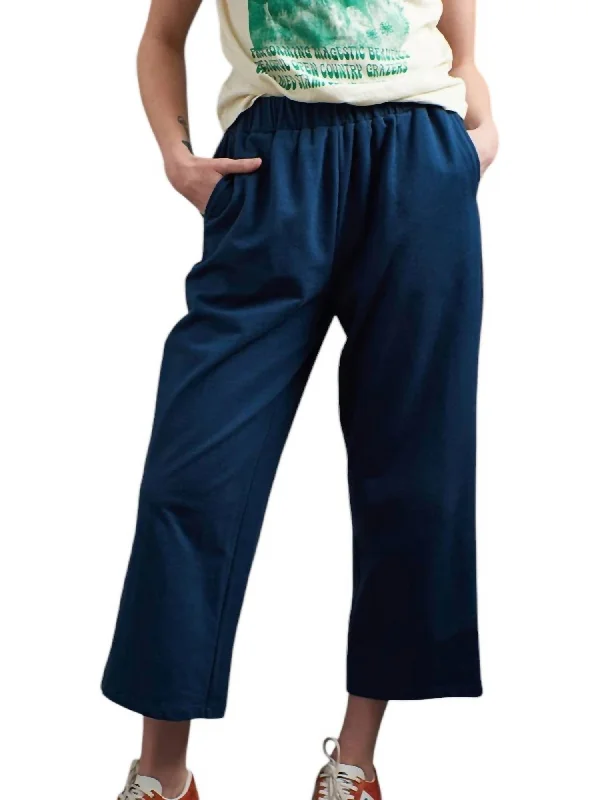 All-Day Style Fae Loop Knit Pants In Blue