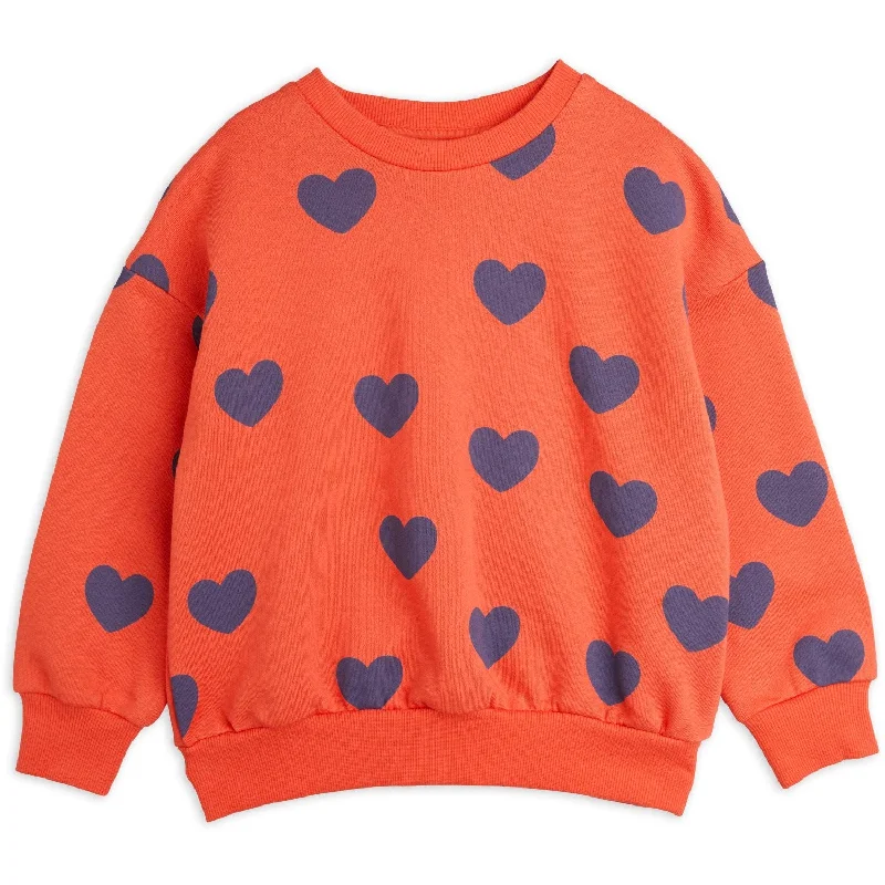 Elegant And Lazy Mini Rodini Red Hearts AOP Sweatshirt