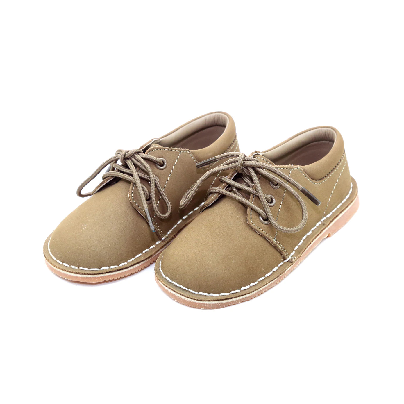 Exquisite Embroidery Tyler Nubuck Lace Up Shoes - Khaki