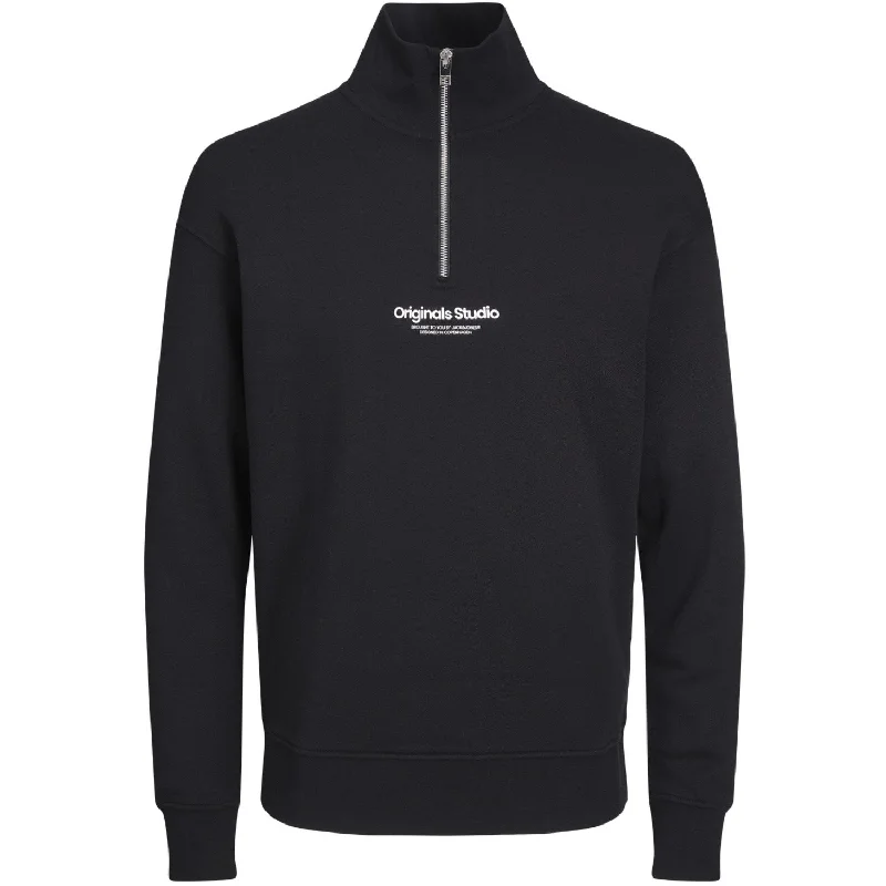 Personal Charm Jack & Jones Junior Black Jorvesterbro Sweat Quarter Zip Noos