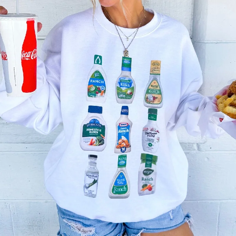 Moisture wicking 'Ranch Bottles' Crewneck Sweatshirt