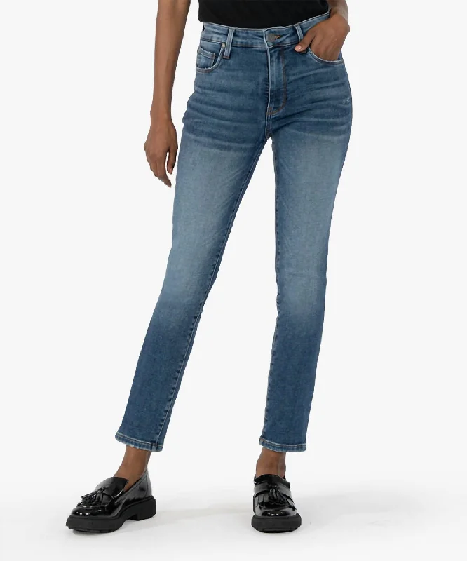 Design And Tailoring Reese Ankle Straight Leg Jean In Royal Wash