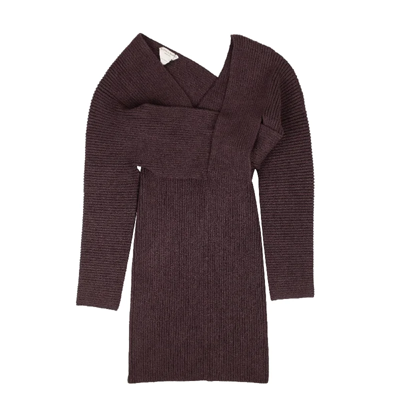 Comfortable Tops BOTTEGA VENETA Purple Sable Rib Knit Short Dress