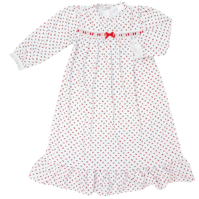Sporty Wear Girls Red Rosebud Nightgown
