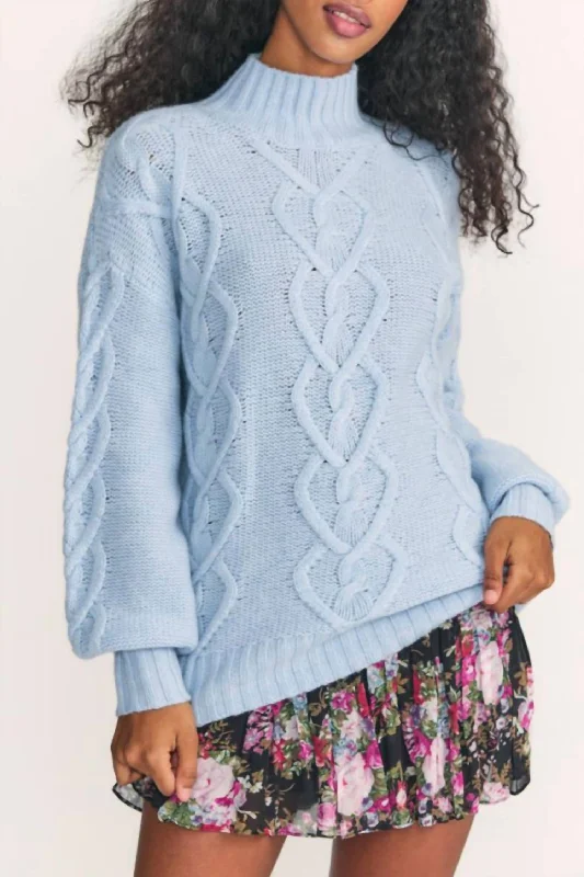 Classic Retro Izia Pullover In Blue Haze