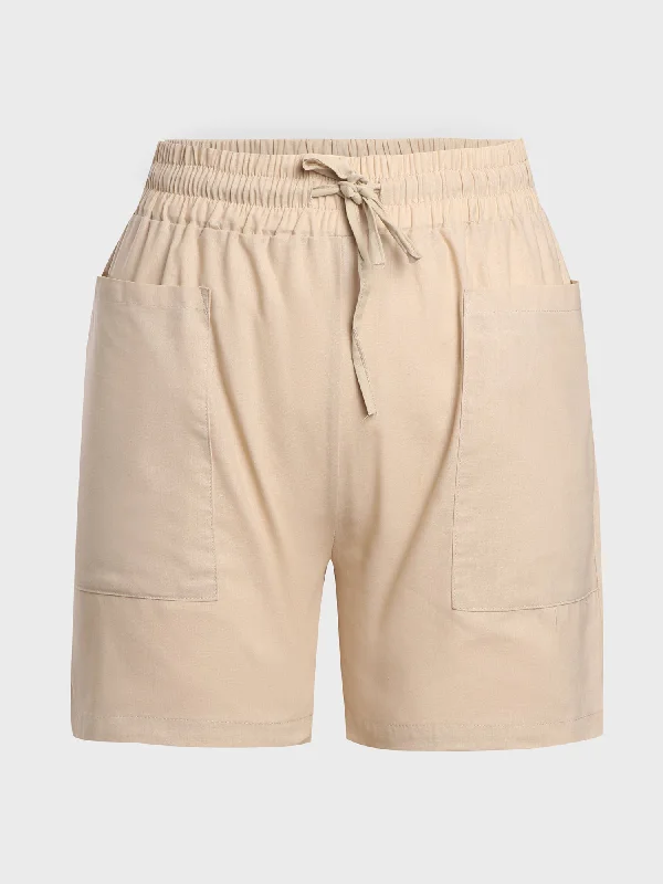 Comfy Pants High Waist Linen Shorts