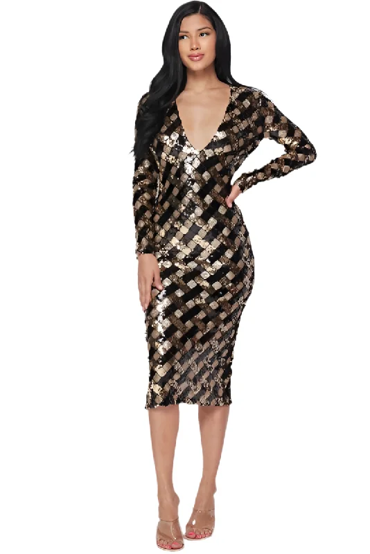 Breathable Comfort Alana Sequins Dress