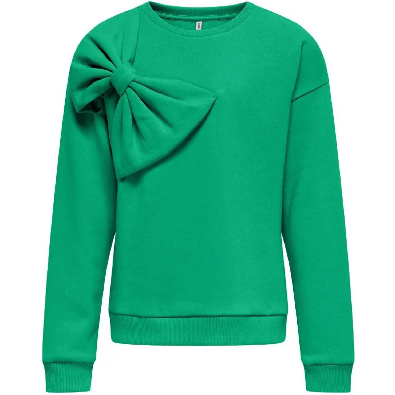 Floral Prints kids ONLY Deep Mint Valerie Bow Sweatshirt