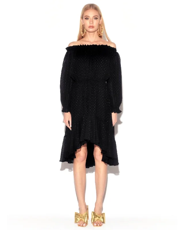 Slim Fit Keiko Midi Dress - Black