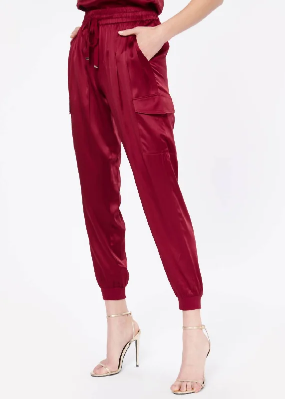 Sports Style Elsie Pants In Mulled Wine