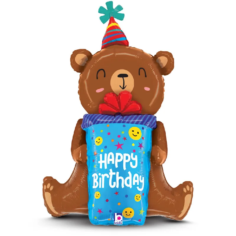 Cozy Lounge Wear 34 inch HAPPY BIRTHDAY SMILEY GIFT BEAR