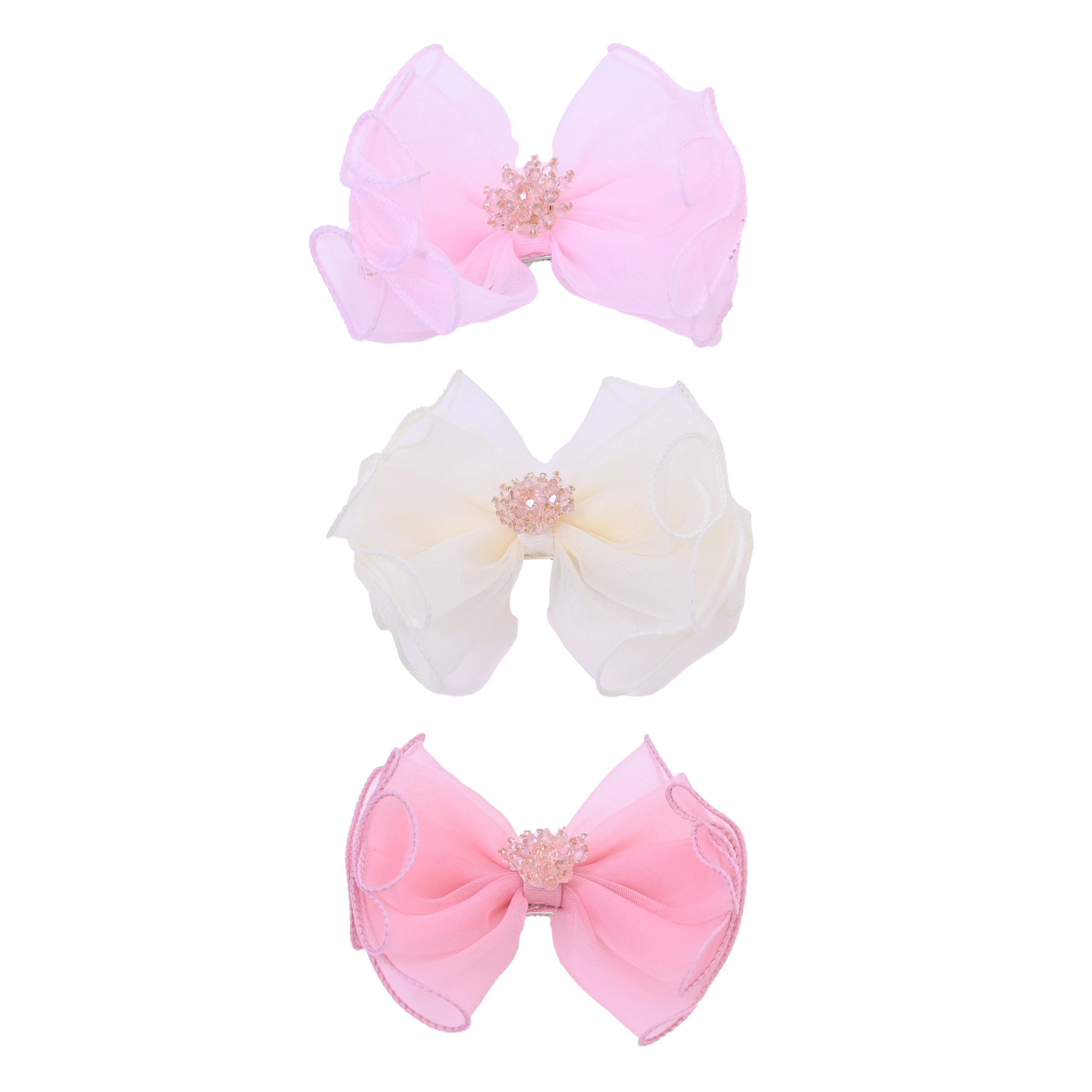 Comfortable Fashion Multicolor Crystal Flower Bow Hairclip Set