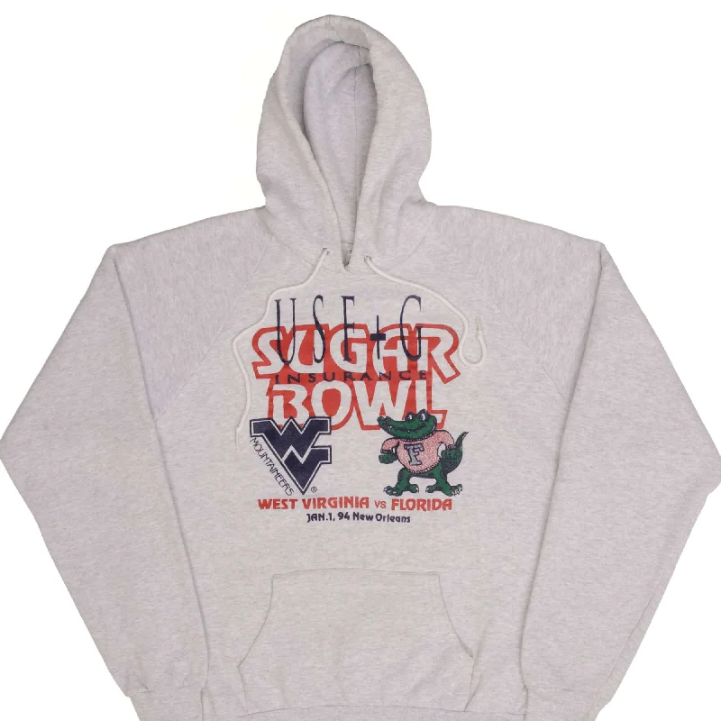 Personalized Design VINTAGE NCAA FLORIDA GATORS VS WV MOUNTAINEERS HOODIE 1994 XL MADE IN USA Personalized Design VINTAGE NCAA FLORIDA GATORS VS WV MOUNTAINEERS HOODIE 1994 XL MADE IN USA