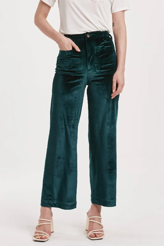 Sports Trend High Rise Wide Leg Pants In Clover