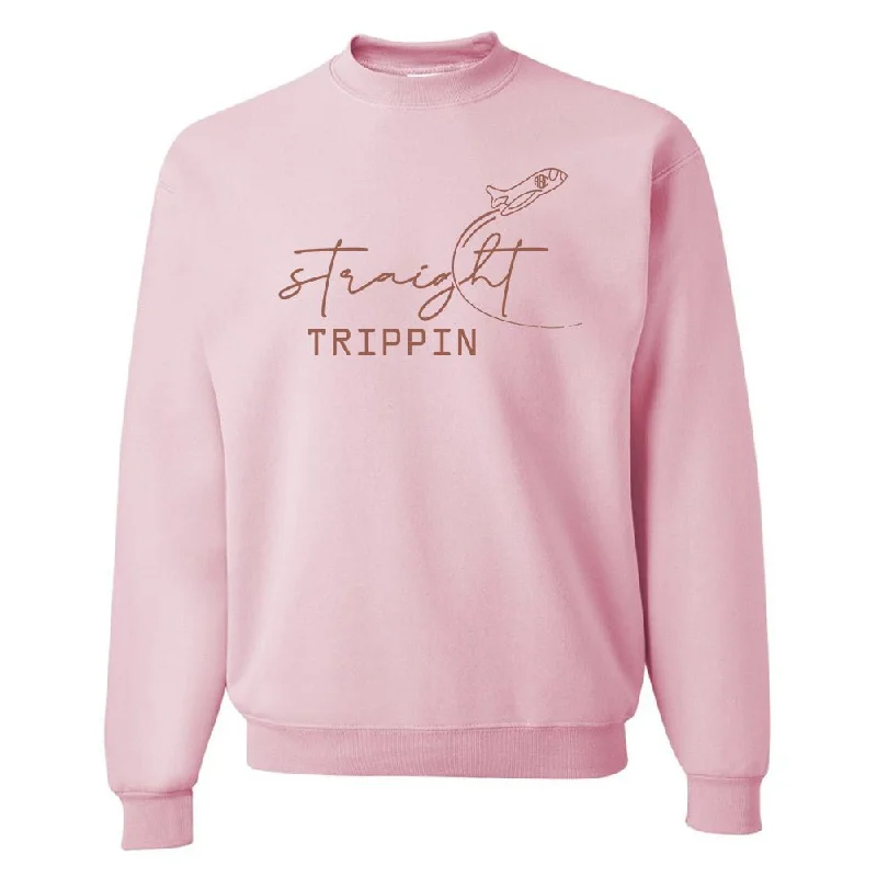 Elegant Dressing Monogrammed 'Straight Trippin' Crewneck Sweatshirt