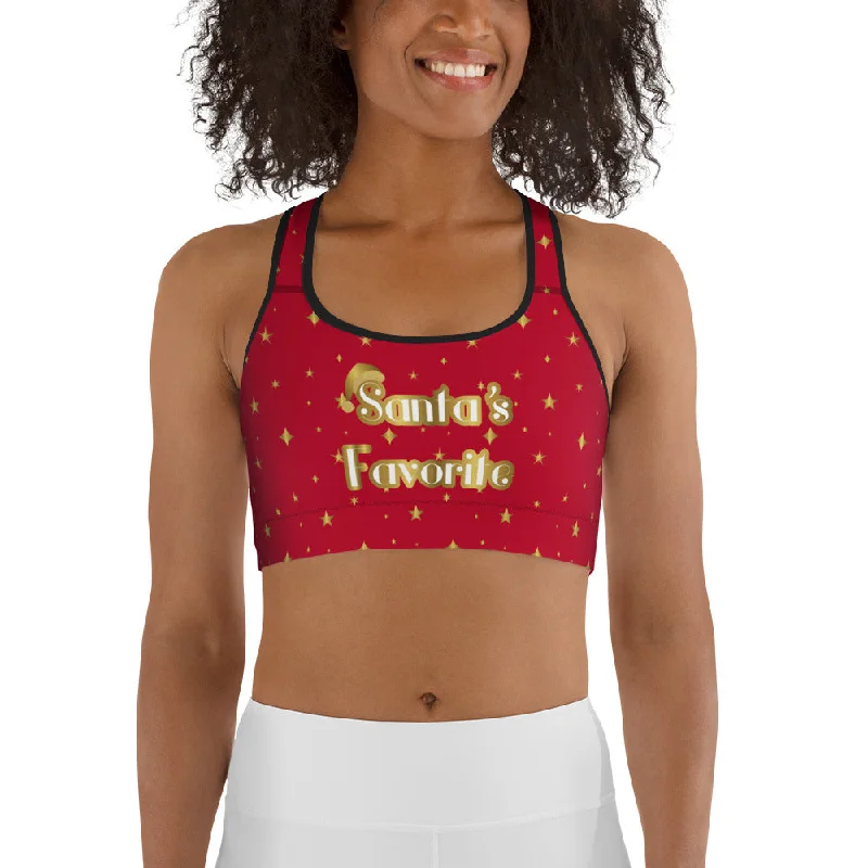 Weekend Comfort Wear Santa's Favorite Sports Bra